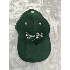 Rogue‎ Rods Fishing Hat Cap Snapback Adjustable Snap Back Green Bass Poles EUC